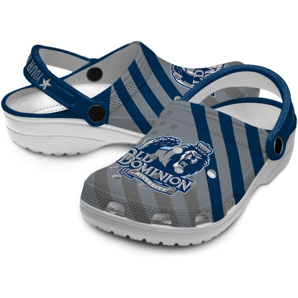 personalized old dominion monarchs star spangled graphic clog high quality