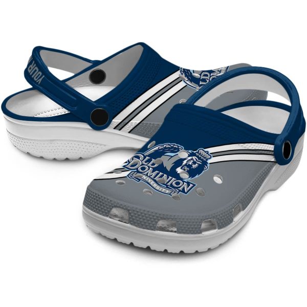 personalized old dominion monarchs striped accents clog high quality