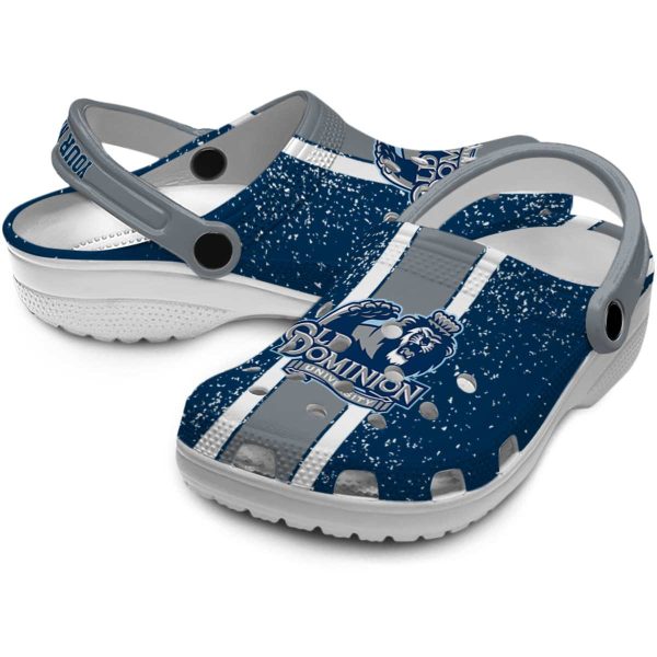 personalized old dominion monarchs vertical stripes clog high quality