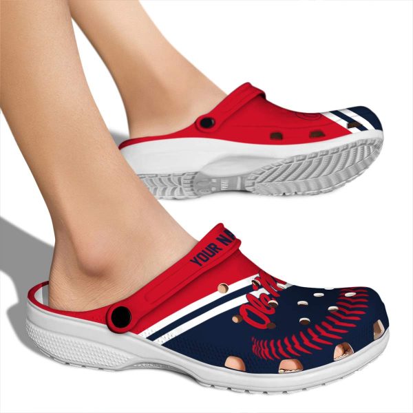 personalized ole miss rebels baseball motif clog fashion forward