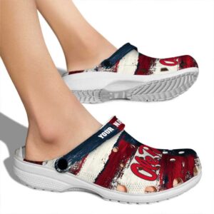 personalized ole miss rebels patriotic stripes clog fashion forward