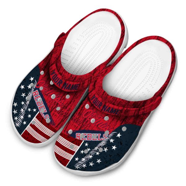 personalized ole miss rebels star spangled side pattern clog latest model