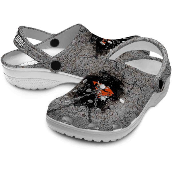 personalized oregon state beavers cracked ground texture clog high quality