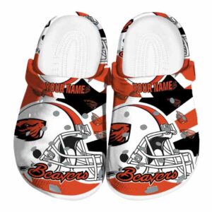personalized oregon state beavers football helmet clog best selling