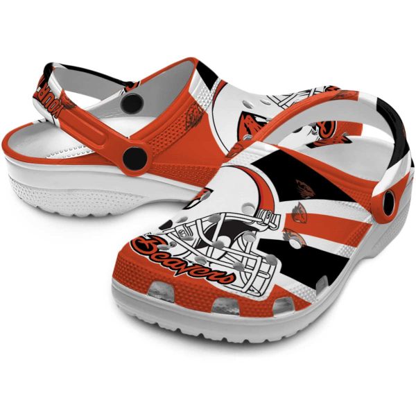 personalized oregon state beavers football helmet clog high quality