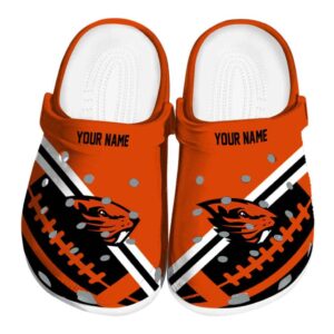 personalized oregon state beavers football motif clog best selling