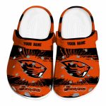 personalized oregon state beavers paint splatter graphics clog best selling