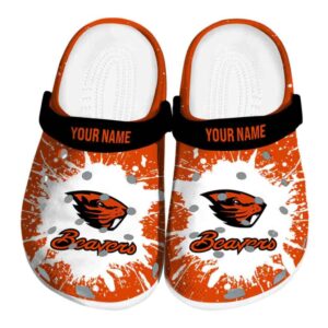 personalized oregon state beavers splash art clog best selling