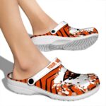 personalized oregon state beavers zigzag paint burst clog best selling
