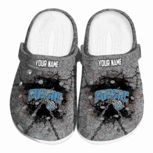 personalized orlando magic cracked ground texture clog best selling