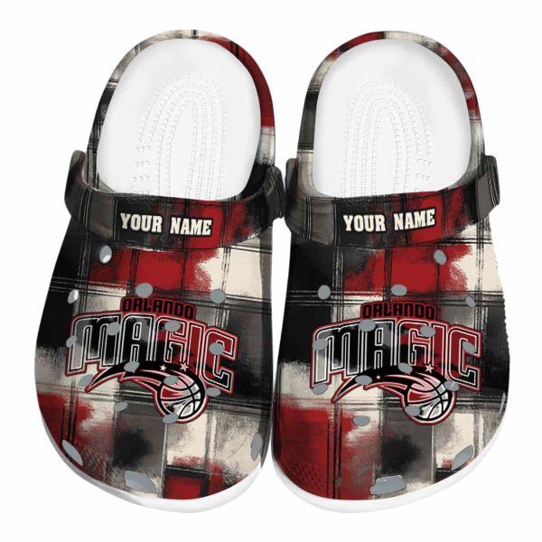 personalized orlando magic plaid fusion clog best selling