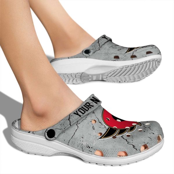 personalized ottawa senators cracked texture clog fashion forward