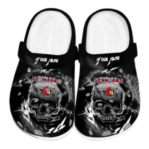 personalized ottawa senators gothic skull clog best selling