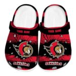 personalized ottawa senators paint splatter graphics clog best selling