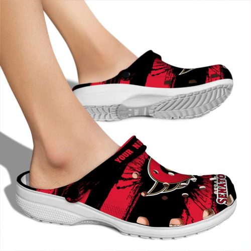 personalized ottawa senators paint splatter graphics clog fashion forward