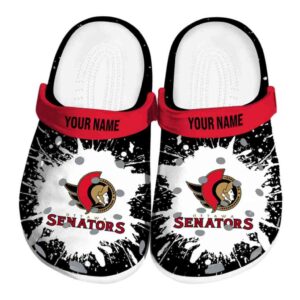 personalized ottawa senators splash art clog best selling