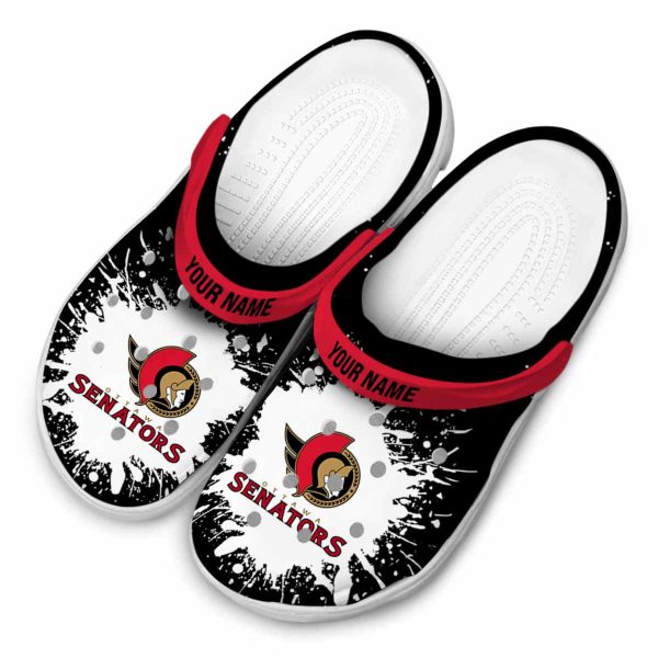 personalized ottawa senators splash art clog latest model