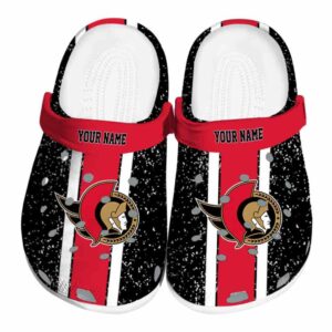 personalized ottawa senators vertical stripes clog best selling