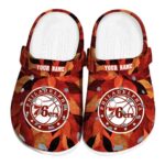 personalized philadelphia 76ers autumn leaves clog best selling