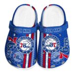 personalized philadelphia 76ers contrasting stripes clog best selling