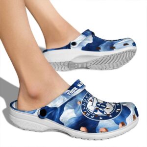 personalized philadelphia 76ers ocean waves clog fashion forward