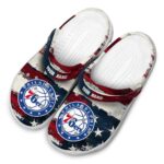 personalized philadelphia 76ers patriotic stripes clog best selling