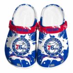 personalized philadelphia 76ers splatter pattern clog best selling