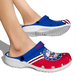 personalized philadelphia 76ers striped accents clog fashion forward