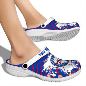 personalized philadelphia 76ers zigzag paint burst clog fashion forward
