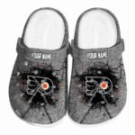 personalized philadelphia flyers cracked ground texture clog best selling
