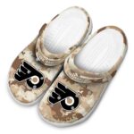 personalized philadelphia flyers desert camo clog best selling