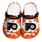 personalized philadelphia flyers splatter pattern clog best selling