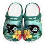 personalized philadelphia flyers tropical vibes clog best selling