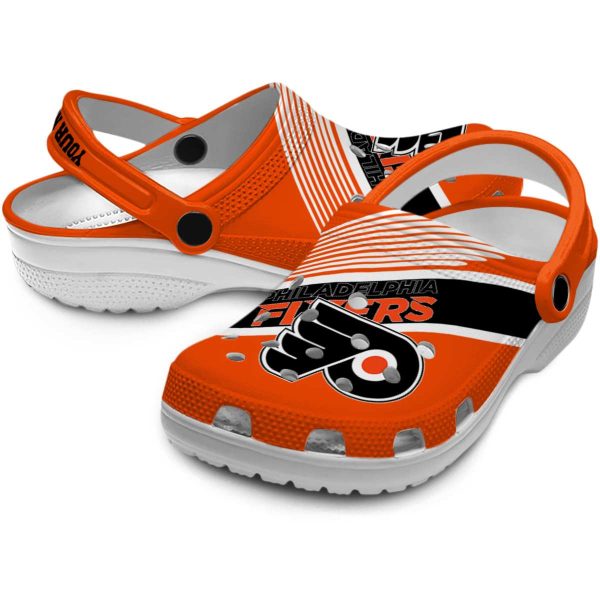 personalized philadelphia flyers vibrant dual tone clog high quality