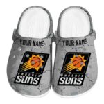 personalized phoenix suns cracked texture clog best selling