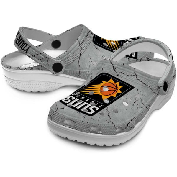 personalized phoenix suns cracked texture clog high quality