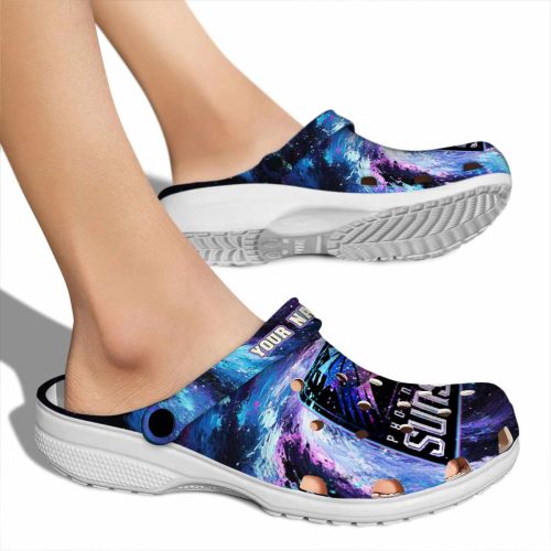 personalized phoenix suns galaxy swirl clog fashion forward