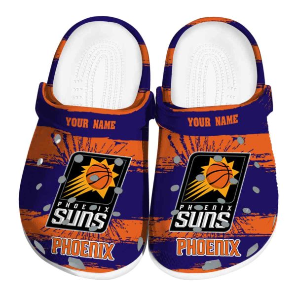 personalized phoenix suns paint splatter graphics clog best selling