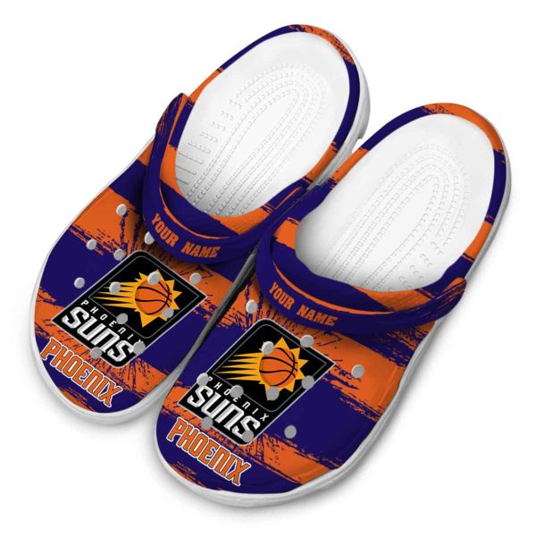 personalized phoenix suns paint splatter graphics clog latest model