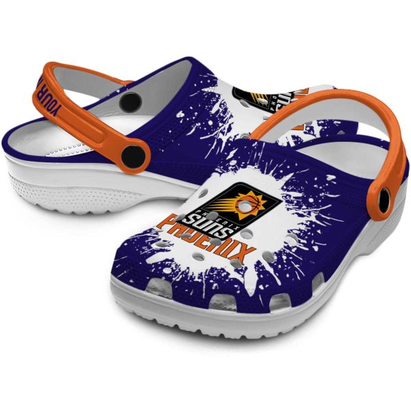 personalized phoenix suns splash art clog high quality