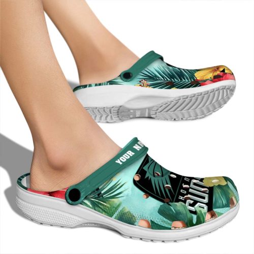 personalized phoenix suns tropical vibes clog fashion forward