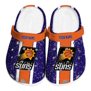 personalized phoenix suns vertical stripes clog best selling