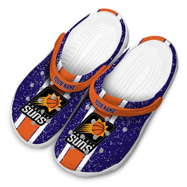 personalized phoenix suns vertical stripes clog latest model