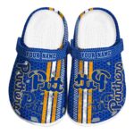 personalized pittsburgh panthers contrasting stripes clog best selling