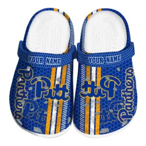 personalized pittsburgh panthers contrasting stripes clog best selling