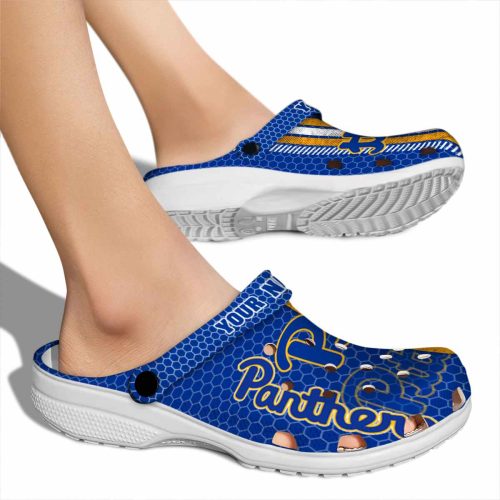 personalized pittsburgh panthers contrasting stripes clog fashion forward