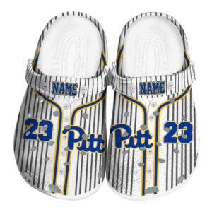 personalized pittsburgh panthers pinstripe pattern clog best selling