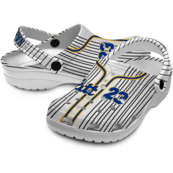 personalized pittsburgh panthers pinstripe pattern clog high quality