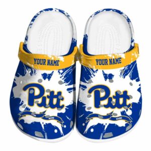 personalized pittsburgh panthers splatter pattern clog best selling