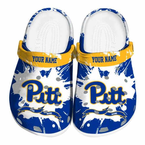 personalized pittsburgh panthers splatter pattern clog best selling